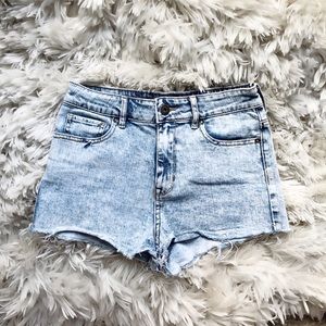 High Rise Shorty Denim Shorts